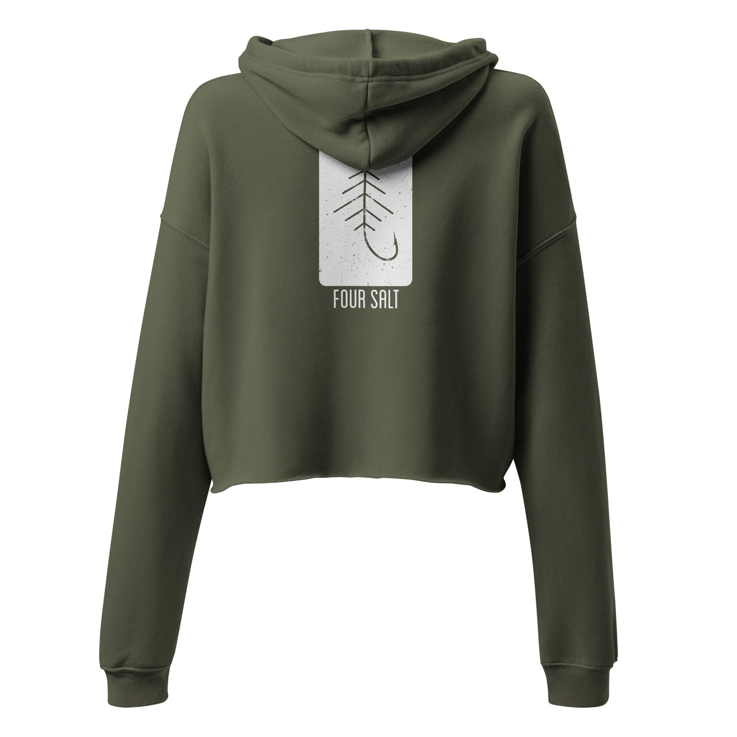 Four Salt ICON Ladies Crop Hoodie - Moss Green