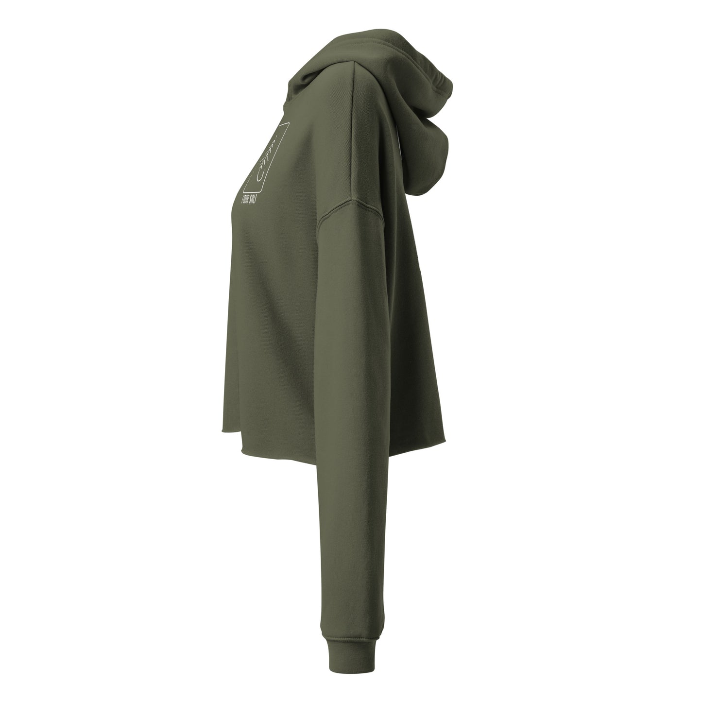 Four Salt ICON Ladies Crop Hoodie - Moss Green